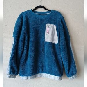 UGG Blue Fleece Sweater with Pocket Size Medium